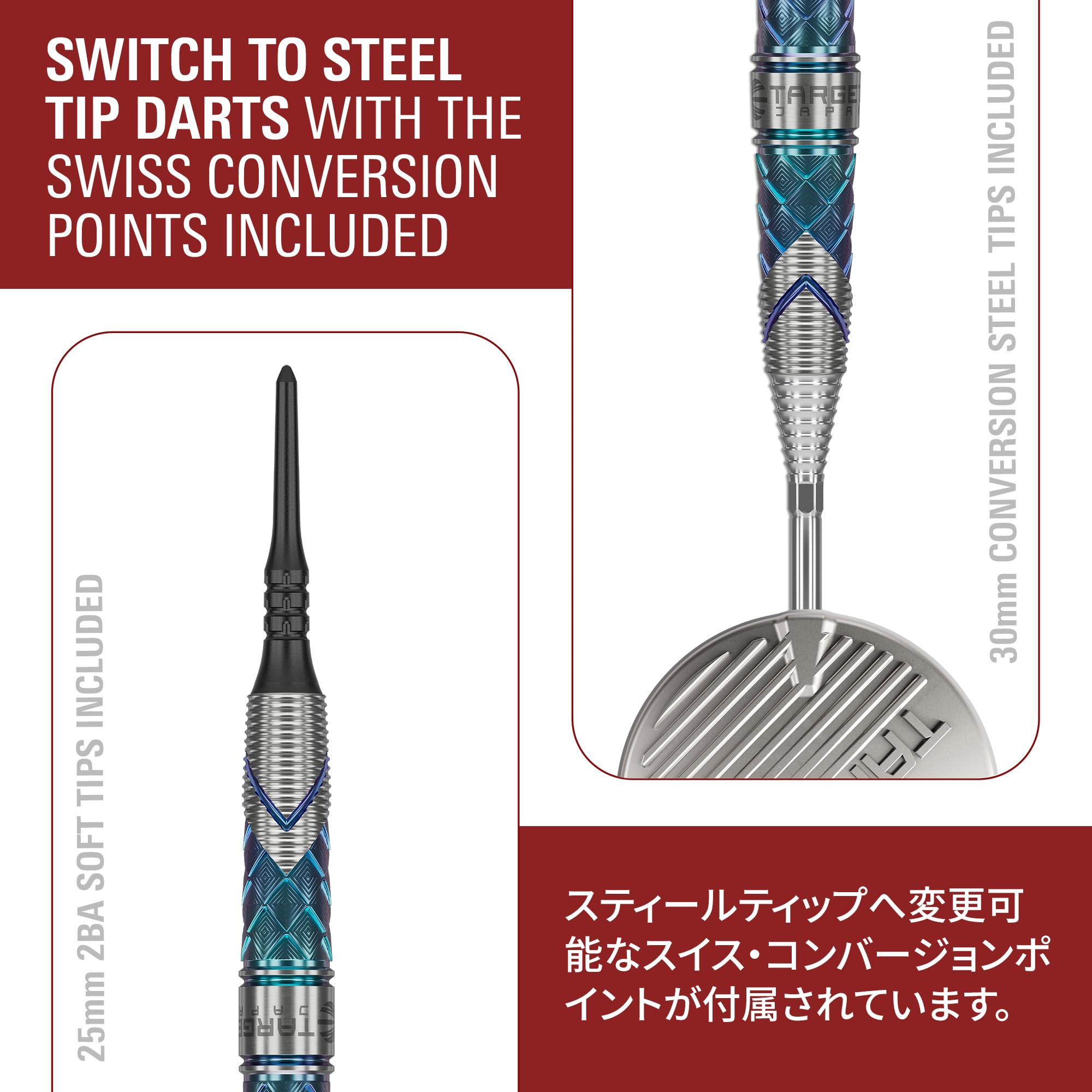 Target Japan Kaze Series Ceros 02 Soft Tip Darts with Kflex, 18G